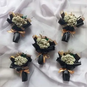 MINI BUKET | Bouquet mini | BUNGA KERING EDELWEIS ASLI | HIASAN HAMPERS  Souvenir pernikahan