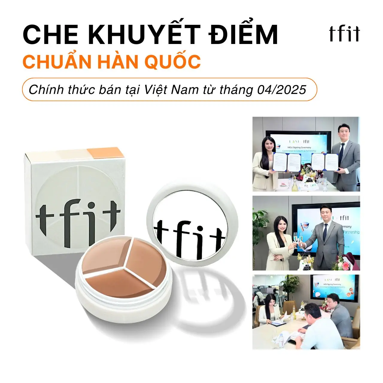 TFIT concealer Kem Che Khuyết Điểm  Chuẩn Hàn Quốc Che Nếp Nhăn, Quầng Thâm Mắt, Mụn, Nám, Tàn Nhang 3 Màu Đa Năng Dễ Làm