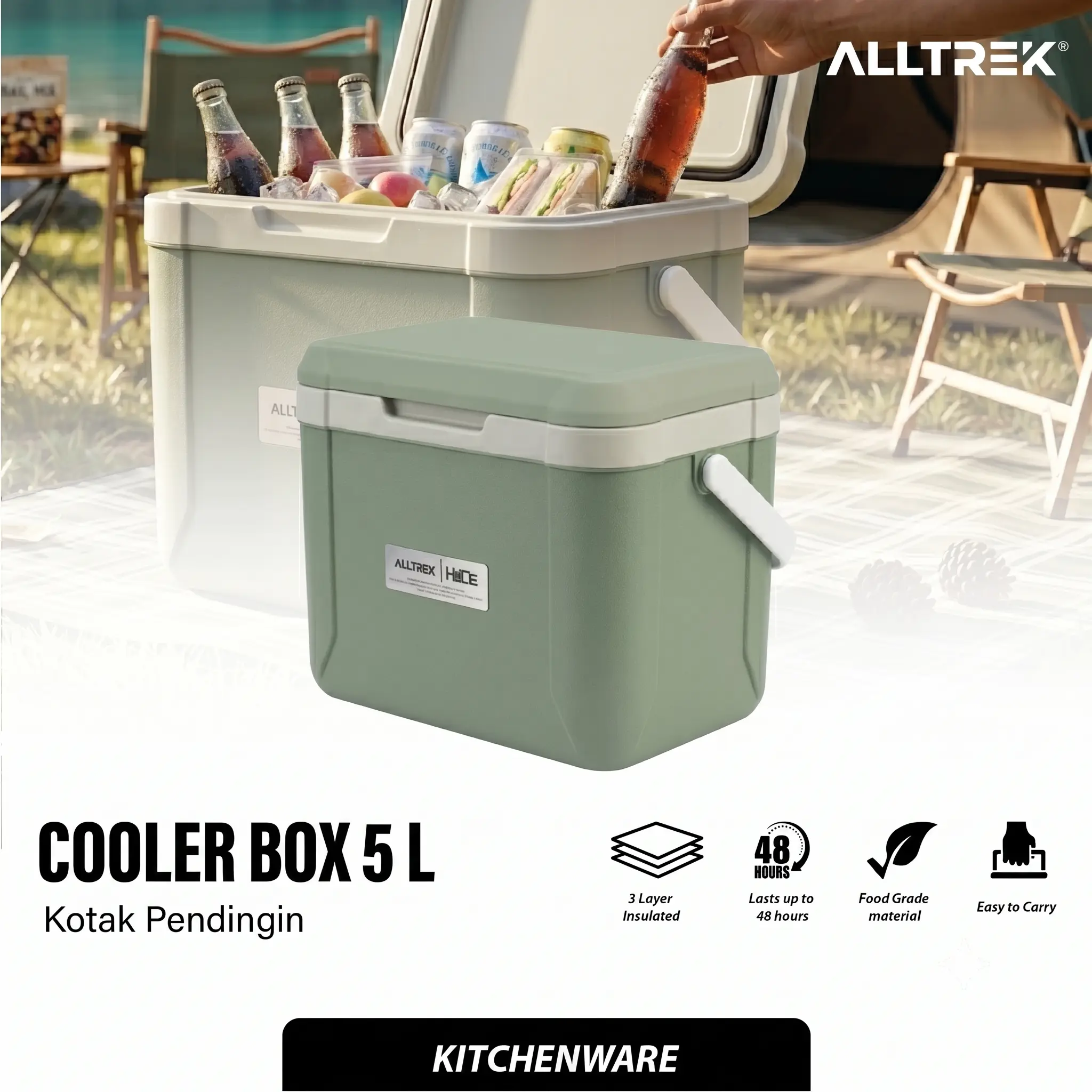 ALLTREK Cooler Box 5L Kotak Pendingin Serbaguna
