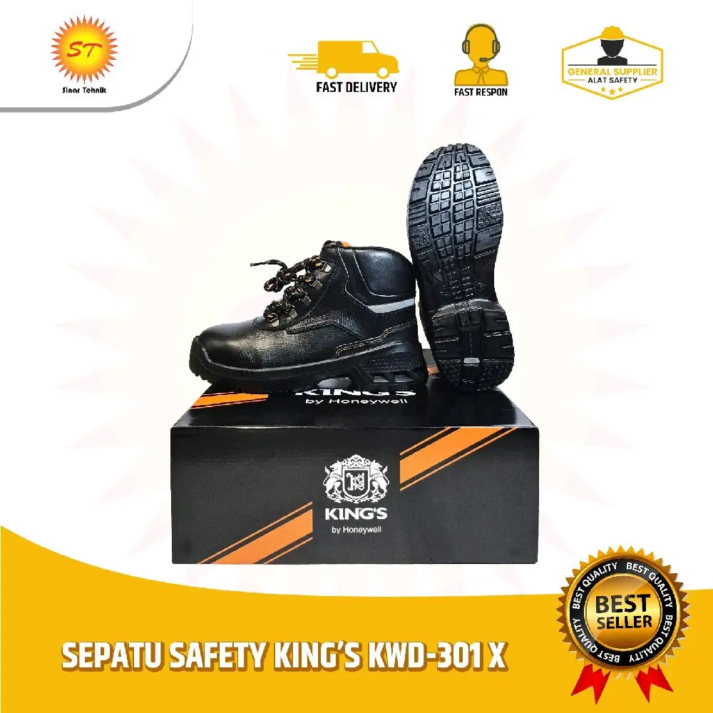 Sepatu Safety King's KWD-301 X Warna Hitam Original