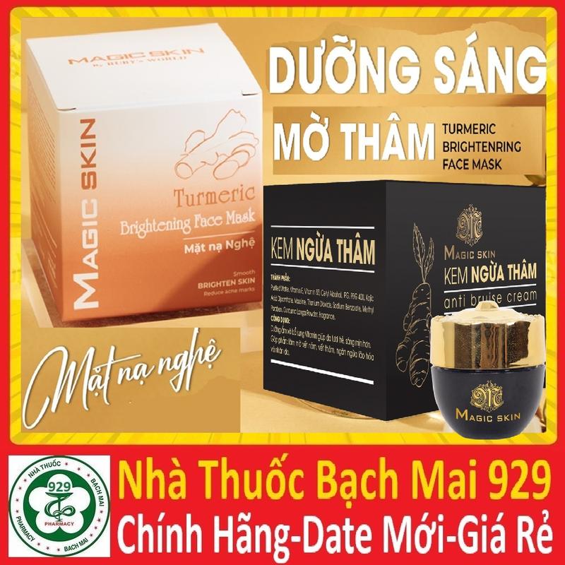MẶT NẠ KEM NGHỆ NGỪA THÂM magic skin anti bruise cream turmeric brightening face mask magicskin