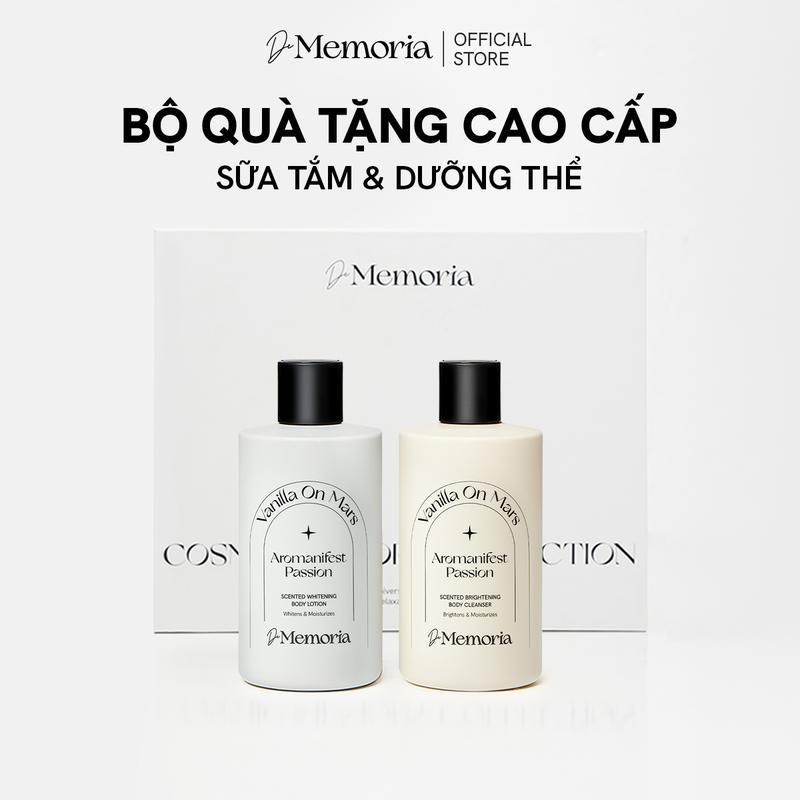 Bộ Đôi Sữa Tắm Và Dưỡng Thể Trắng Da Hương Nước Hoa Thư Giãn De Memoria 300ml/chai