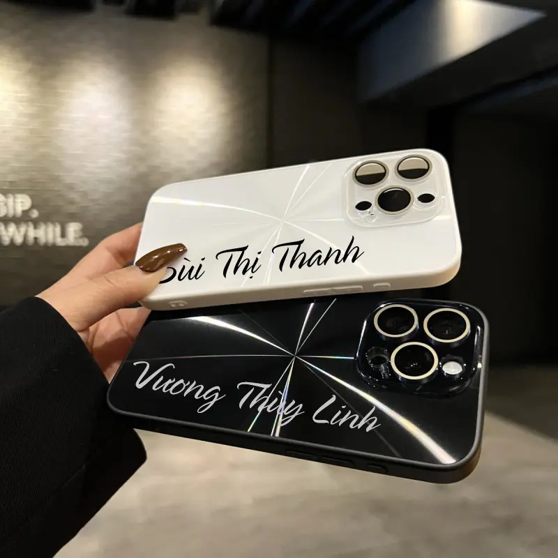 Ốp Điện Thoại Di Động Thiết Kế Tên Laser Cực Quang, Hàng Mới Về, Thích Hợp Cho iPhone 15 Pro Max, 11, 12, 13 Pro, 14 Pro Max