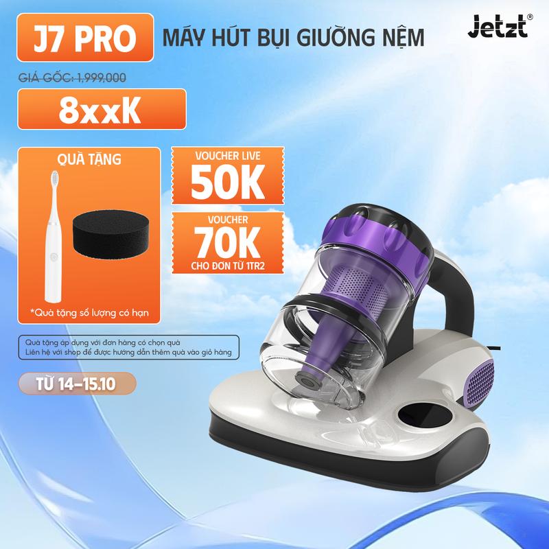 [FLASHSALE] Máy hút bụi giường nệm diệt khuẩn JETZT J7 PRO, đa năng, lực hút 18.500PA, khả năng làm sạch vượt trội