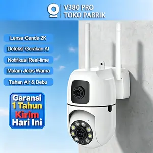 V380 Pro CCTV Luar Ruangan IP65 Tahan Air Pembicaraan Dua Arah Dorongan Informasi Deteksi Gerak