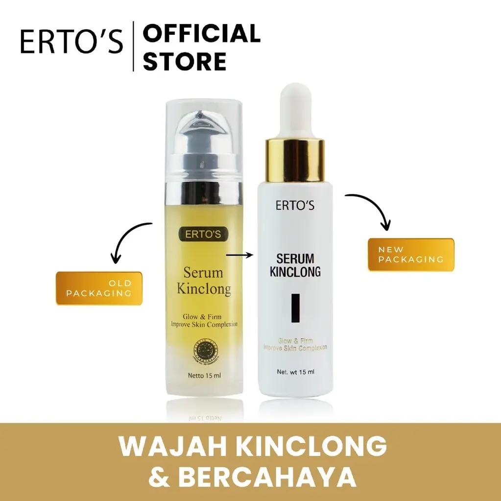 Ertos Serum kinclong Ertos Wajah Glowing Anti Penuaan Original BPOM