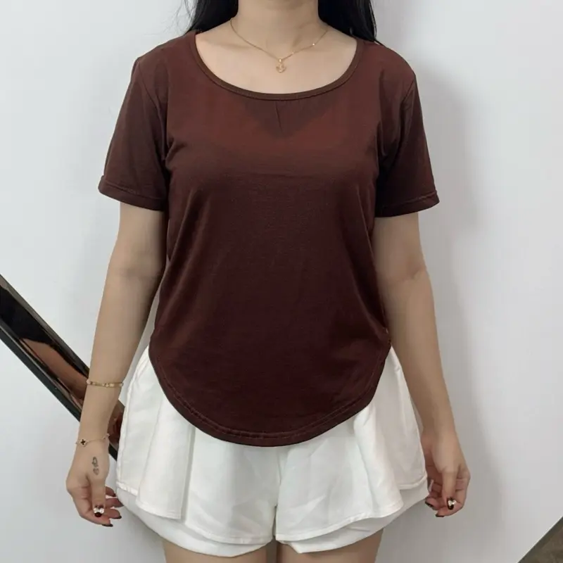 Adeline Top Oval | Atasan Wanita Kekinian | Atasan Wanita Lengan Pendek Polos | 814 2