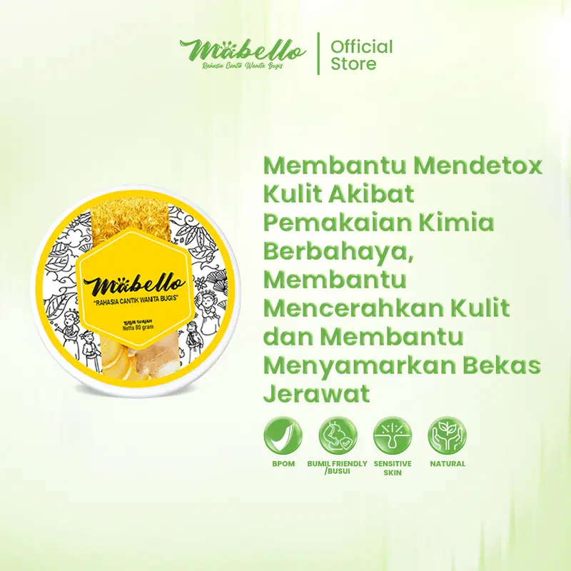 Mabello  Rempah Temulawak Free Susu Bubuk/ Perawatan Tubuh /Melembutkan/ Lulur Mandi/ membersihkan Kotoran Scrub 0