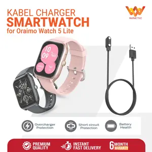 Kabel USB Charger Casan Smartwatch Jam Tangan Oraimo Watch 5 Lite Magnetic Smart watch Type A Charging