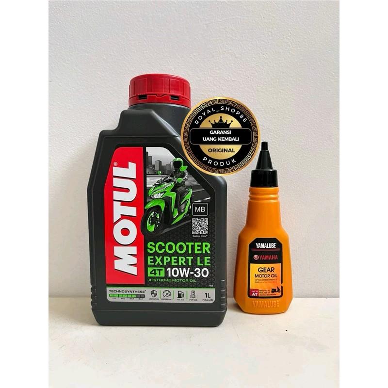 OLI MOTUL SCOOTER EXPERT LE SAE 10W-30 800 ML - 1 LITER  (HIJAU) ORIGINAL Kendaraan Mesin Motor Motorcycle Oil 2