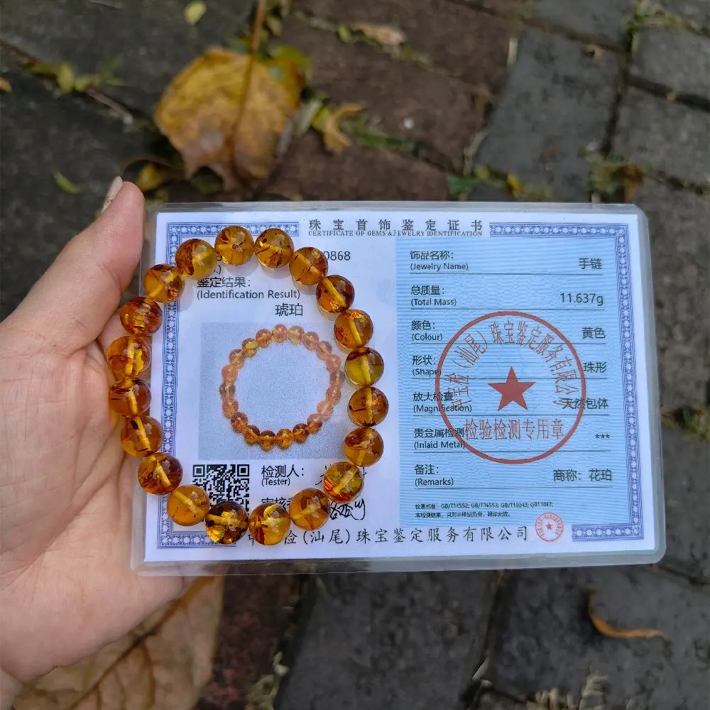 AMBER- Gelang Amber Asli Natural HQ UV Reactive