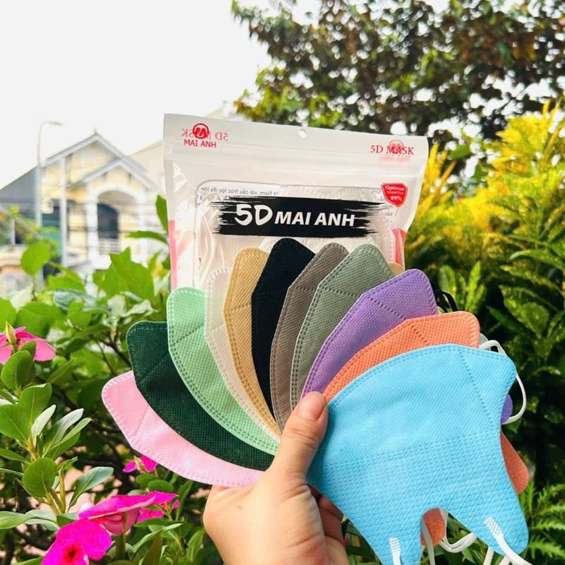 Thùng 500 chiếc cái Free Ship KHẨU TRANG 5D MAI ANH Cotton Nam