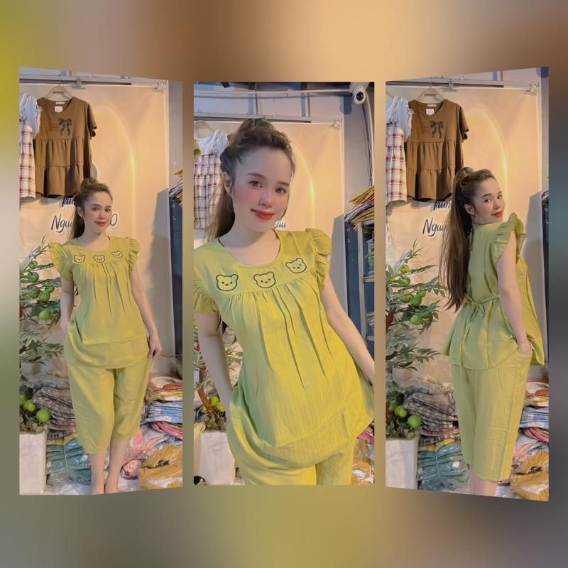 Bộ bầu quần dài và lửng thêu xinh Thai kỳ Váy Bầu Đầm Bầu