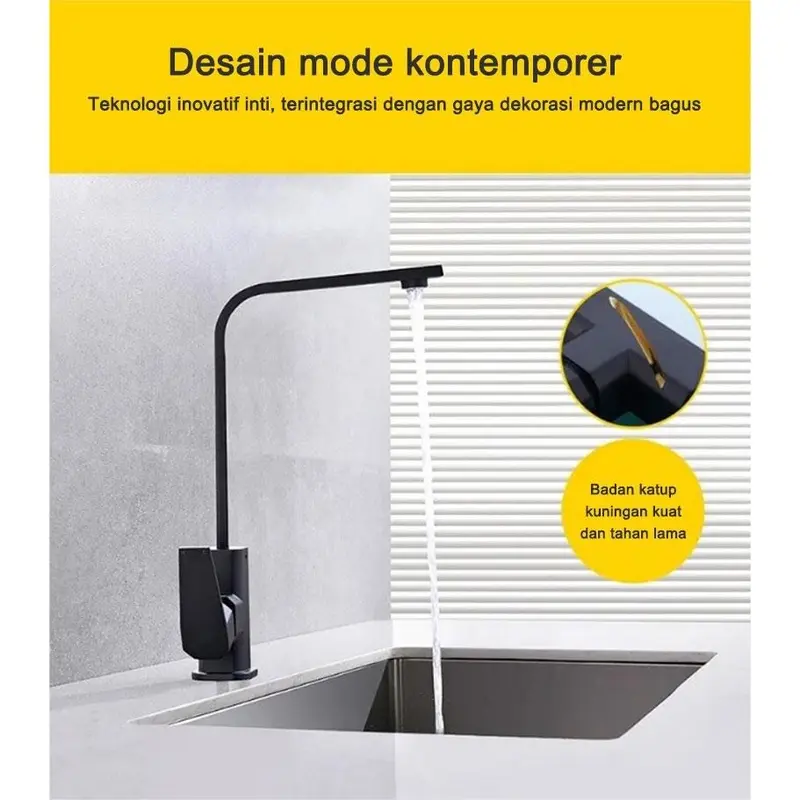 Kran Tembok Air Bak Mandi/Hitam Kran Angsa/Keran Wastafel Dapur/Kran Shower Kran Tembok Panjang 8