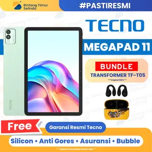 TECNO MEGAPAD 11 8+8GB ROM 128GB & 256GB Tablet 11" G99 | 8000mAh |Eye Care |Dual SIM |Garansi Resmi