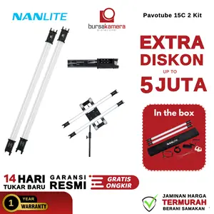 Nanlite Pavotube 15C 2 Kit RGBW LED Tube Pavotube 15C GARANSI RESMI