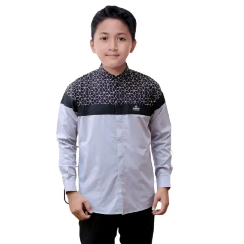 baju koko anak laki-laki lengan panjang batik senopati 9-15 th Muslim remaja 4