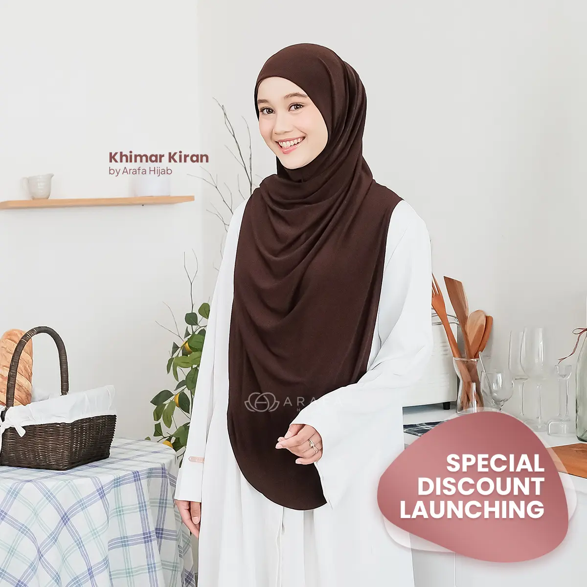 Arafa Hijab - Khimar Kiran | Jilbab pinguin jersey terbaru, kerudung instan premium bergo non pet | KRN