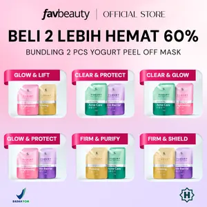 Fav Beauty Yogurt Peel Off Mask Bundling isi 2 | Brightening, Firming, Skin Barrier, Acne Care | Masker Wajah Mencerahkan Exfoliasi Muka SkinCare Pemutih Masker Jerawat Anti Aging Penuaan Menjaga Skin Barrier Fav Beauty Official Store