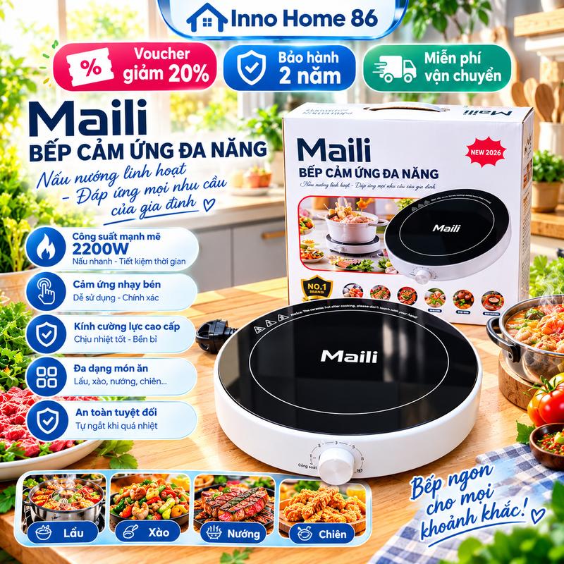 BẾP TỪ MAILI 2500W - BẾP TỪ MẶT KÍNH CERAMIC - CÔNG SUẤT CỰC MẠNH NẤU SIÊU NHANH - TIẾT KIỆM THỜI GIAN DEAL SỐC - GIÁ CỰC RẺ