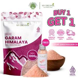 [BUY 1 GET 1 FREE] FARM MARKET My Organik Garam Himalaya 1Kg Asli Pink Himalayan Salt Original Premium Halal