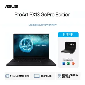 ASUS ProArt PX13 GoPro Edition | HN7306EAC-OLEDS9111TM | AMD Ryzen AI MAX+ 395 | RAM 128GB | SSD 1TB | Layar 13.3"Inch 3K OLED, Touchscreen | Windows 11 Home + Microsoft Office Home 2024