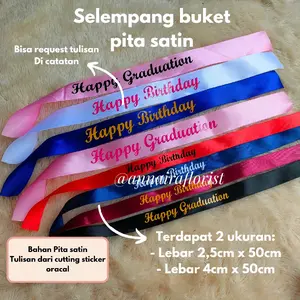 Selempang buket pita satin