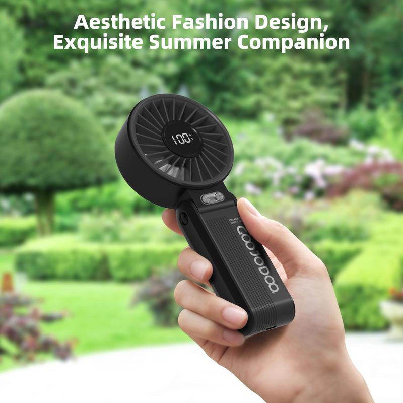 GOOJODOQ GFS003 Folding Mini Fan 4000 MAH With Smart LED Screen Display 100 Level Speed - Kipas Mini 4