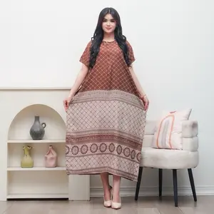Daster Kelelawar Modern Motif Ethnic Mandala Home Dress Bahan Rayon Premium
