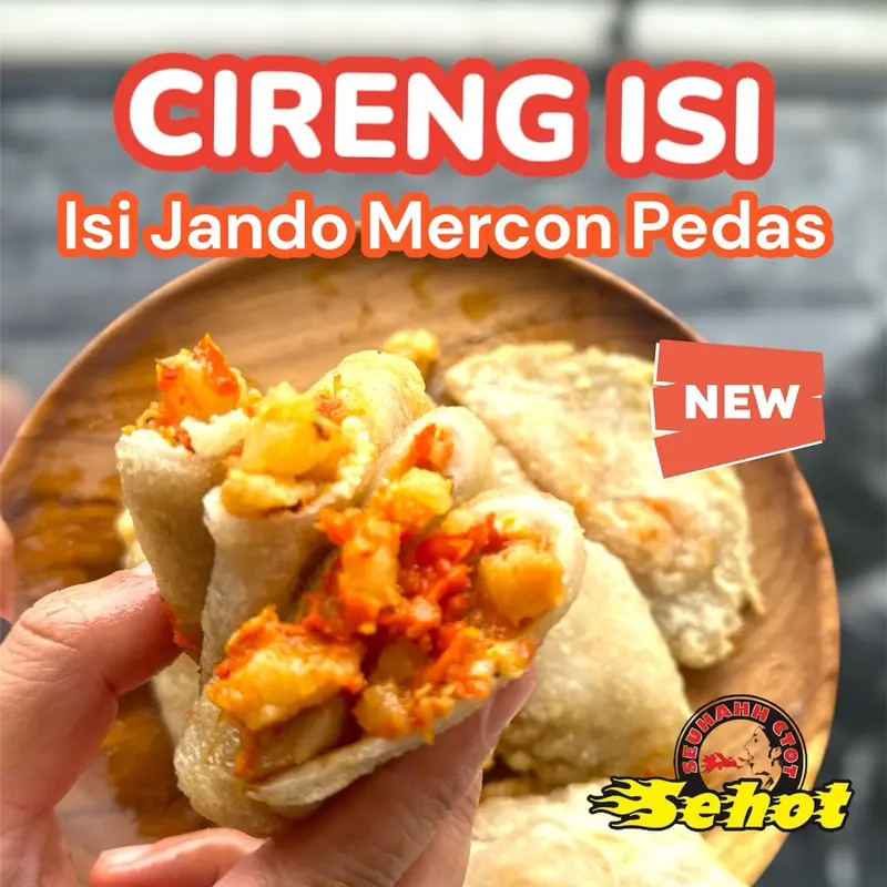 Cireng Isi Jando Tetelan Sapi Pedas Ukuran Sedang 1 Pack isi 5 Pcs (vakum) 0