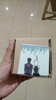 Product Review of Gelang Couple Spiderman Miles Morales & Gwen Stacy Free Box Tali Waterproof Anti Air Satin Hitam Lembut Copel Super hero Into the spider verse gelang  couple from w**j 2