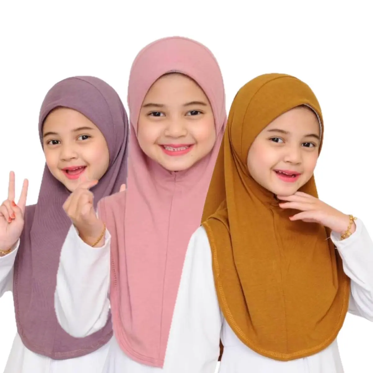 Tudung Sarung Cotton Souk AL Rehhan Saiz S untuk Kanak-Kanak 5-11 Tahun - Authentic Korea Material   Hijab