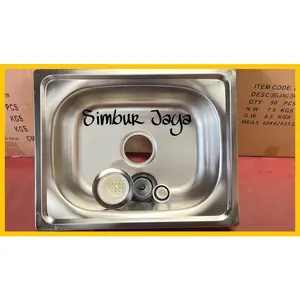 Bak cuci piring / kitchen sink 50x40x14 satu set lengkap dengan afur