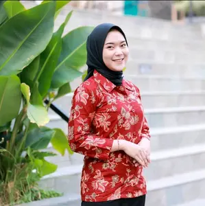 DWP dharmawanita persatuan lapis furing bahan Katun Seragam dharmawanita nasional atasan batik DWP Blouse Panjang Kerja terbaru