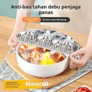 Film Isolasi Aluminium Foil untuk Peralatan Makan, Penutup Penghangat Makanan, Penutup Penyimpanan Makanan Aluminium Foil Food Grade, Penutup Termostat, Penutup Kotak Makan Siang