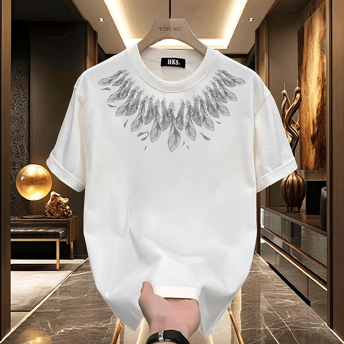 Product Introduction of Áo thun nam nữ cổ tròn mới xu hướng mùa hè tay ngắn dáng rộng 100% cotton, áo thun in hình âm nhạc, quần áo nặng nề cỡ lớn cho cặp đôi cao cấp mùa hè H-1379. 6