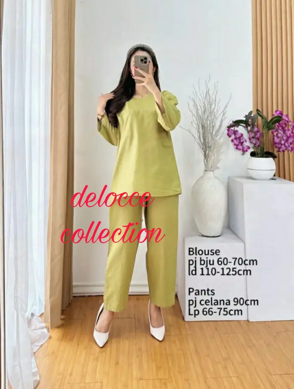 COZIE NEW SET CELANA PANJANG 90 CM,Setelan Wanita Kekinia, Modis Terbaru Ternyaman Katun Linen Premium TERLARIS One Set Murah