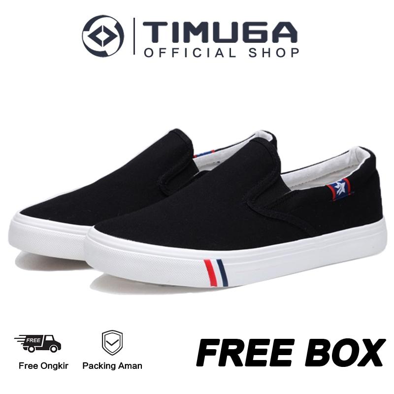TIMUGA Sepatu Slip On Pria Kerja Sepatu Kantor Slop Pria Sepatu Cowok Slop Kasual Fashion KSC406 0