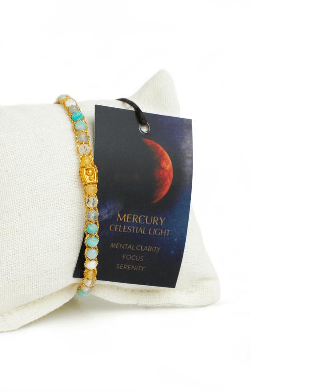 Mercury Celestial Ligh Tali Warna Gold | Gemstones Bracelet for Women Aesthetic Samapura Gelang 2