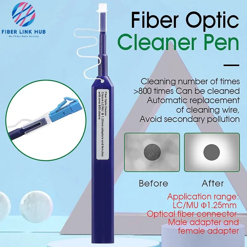 ONE CLICK CLEANER SC/LC Pen Connector Fiber Optic For 1.25/2.5mm COMPTYCO LC SC FC Ad AUA-250 0
