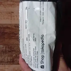 2000 pcs karet Jepang ikat rambut karet free pouch karet jepang Aksesoris Hitam