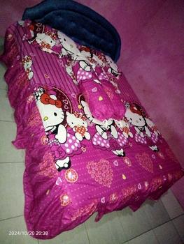 Product Review of sprei rumbai motif hellokity sprei rumbai 160x200 ,sprei rumbai 180x200 King Size Bisa Dicuci Katun from 💞**💞 1