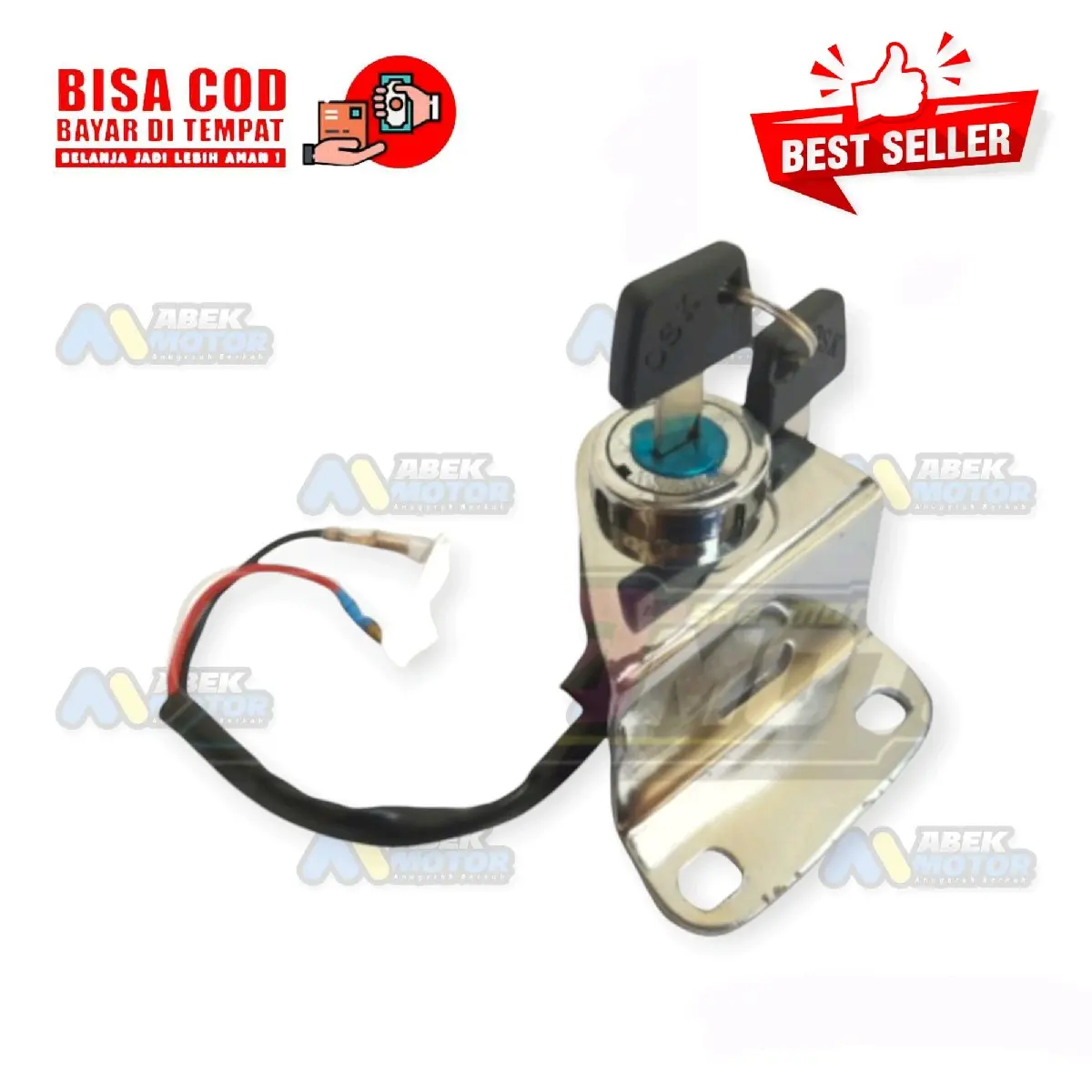 Kunci Kontak CB Kabel 2 Dan 4 Set Pangkon Krom Motor CB GL MP TIGER GL100 DLL