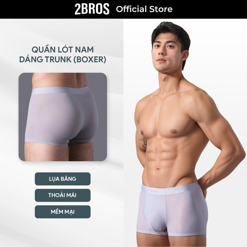 Quần Lót Boxer Nam Lụa Băng Không Viền - Mặc Như Không Mặc Siêu Mát Quần Lót Trunk Seamless Cao Cấp 2BROS