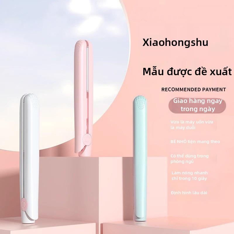 Máy uốn và duỗi tóc dành cho nữ sinh, máy duỗi và uốn tóc mini nhỏ gọn, dùng được cho cả tóc mái, tiện dụng tại nhà, có chức năng ion âm bảo vệ, chống bỏng, không làm hư tổn tóc, thích hợp sử dụng trong ký túc xá.