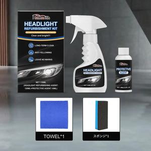 ヘッドライト修復キット、黄色く曇った傷跡ケアクリーニングセット、車用ライト表面メンテナンス、ヘッドランプ磨きツール