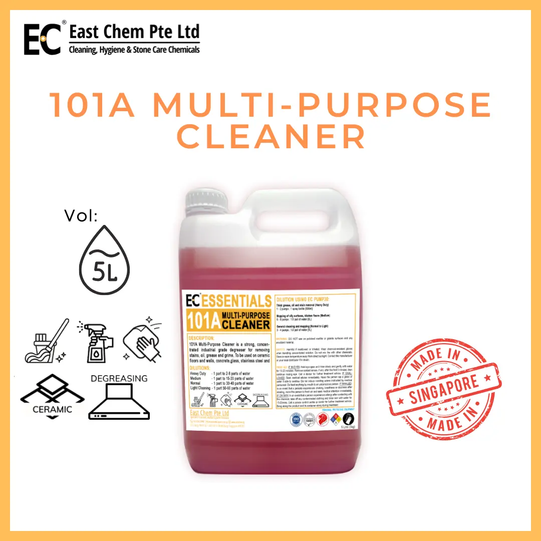 EC Essentials 101A Multi-Purpose Cleaner and Degreaser (Suitable on ceramic floors and walls, concrete, glass and stainless steel)