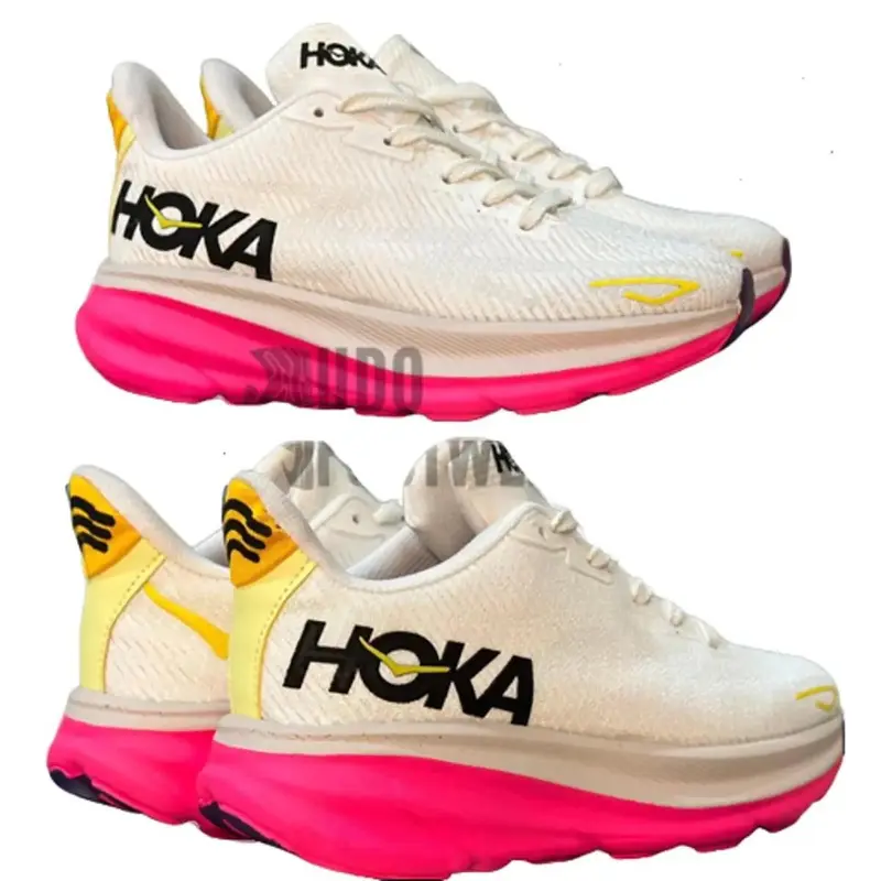 Hoka One Carbon Clifton Eggnog Pink X2 Running Shoes Sepatu Lari Olahraga  Sneakers 100% Eggnog Yellow 37