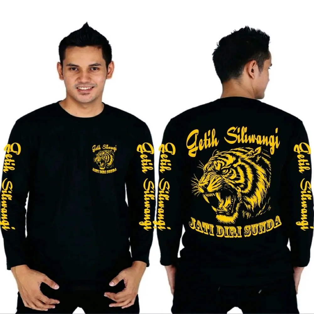 Kaos Distro Pria Dewasa Lengan Panjang - MOTIF SIMPEL TERBARU GETIH SILIWANGI - Kaos Oblong Dewasa - Kaos Siliwangi - T-shirt....
