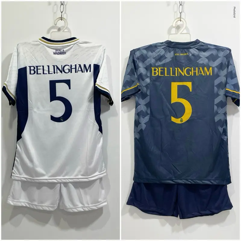 Setelan Bola Anak Madrid Bellingham - Baju Bola Madrid - Jersey Anak Madrid - Jersey Kids Madrid Jude Bellingham - Kaos bola Anak Madrid Bellingham 5 - Setelan Anak Sublim Printing Madrid Bellingham XV Kids